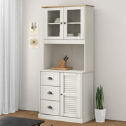 Opzetkast grenenhout 78x30x100 cm wit