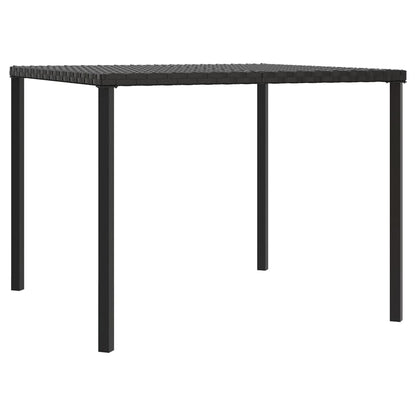 -Delige Tuinset Met Kussens Poly Rattan Zwart