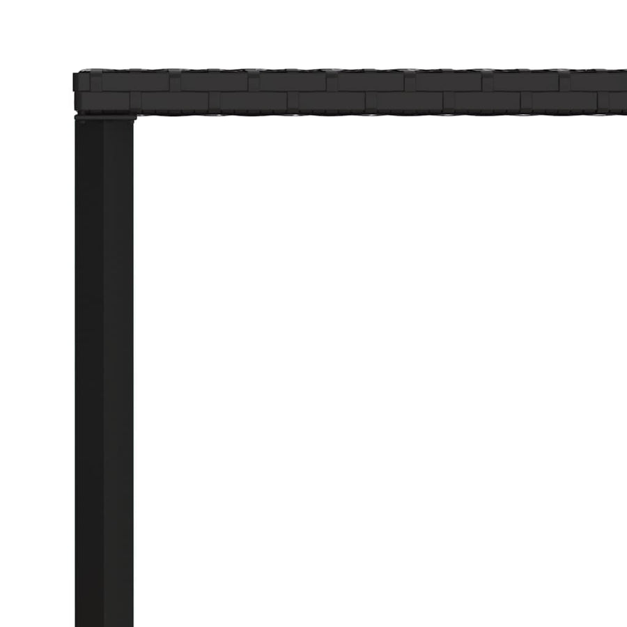 -Delige Tuinset Met Kussens Poly Rattan Zwart