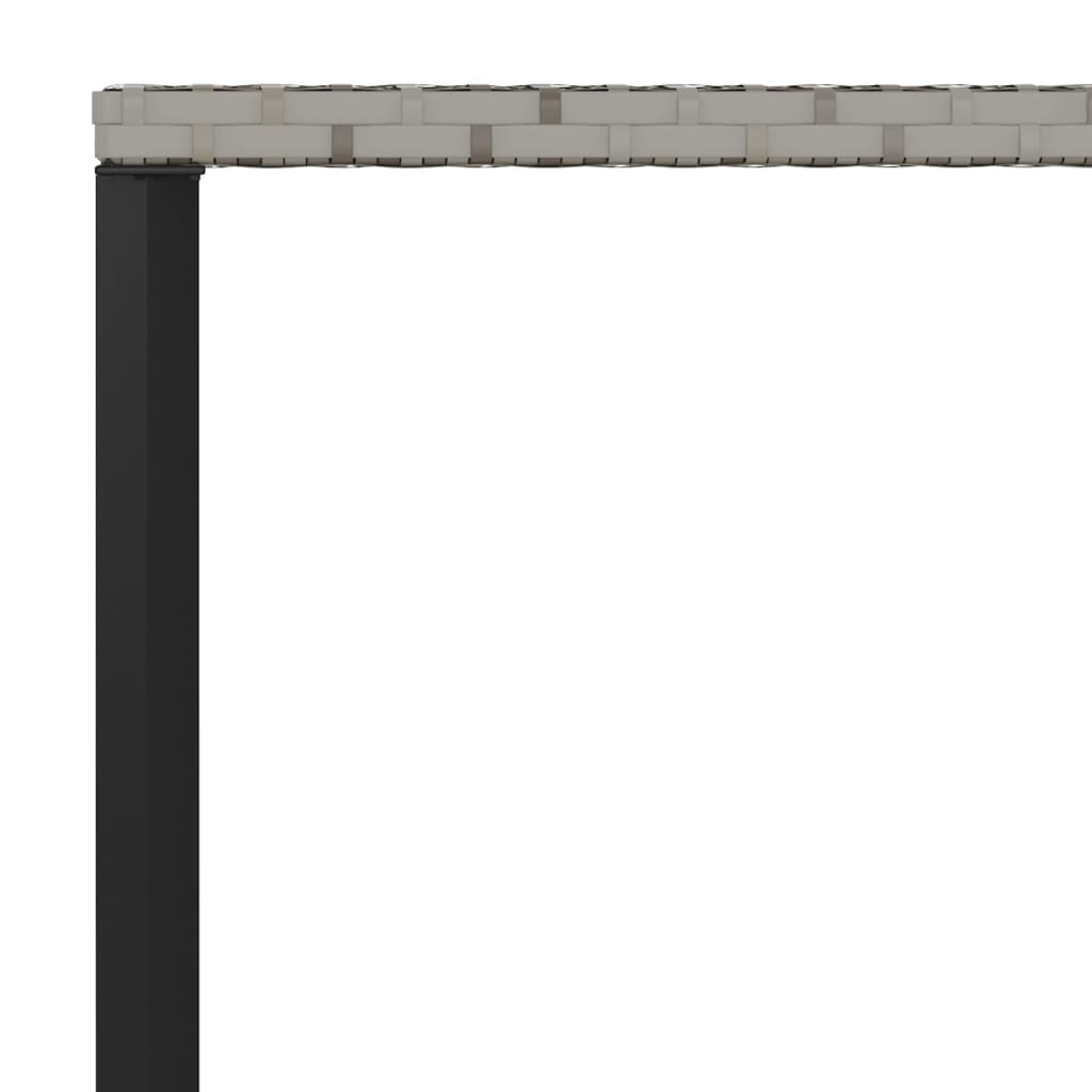 -Delige Tuinset Met Kussens Poly Rattan Grijs