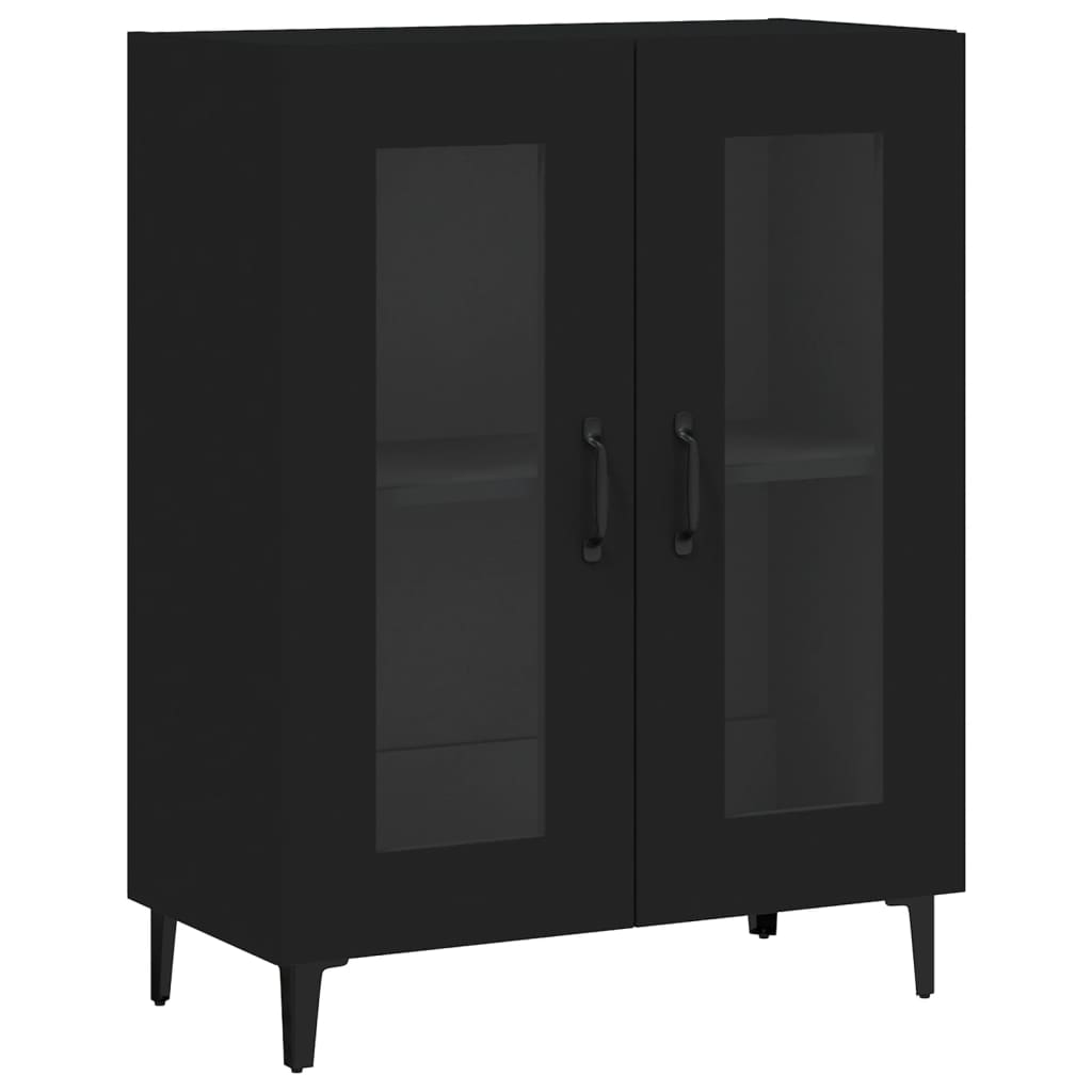 Dressoir 69,5X34X90 Cm Bewerkt Hout Zwart