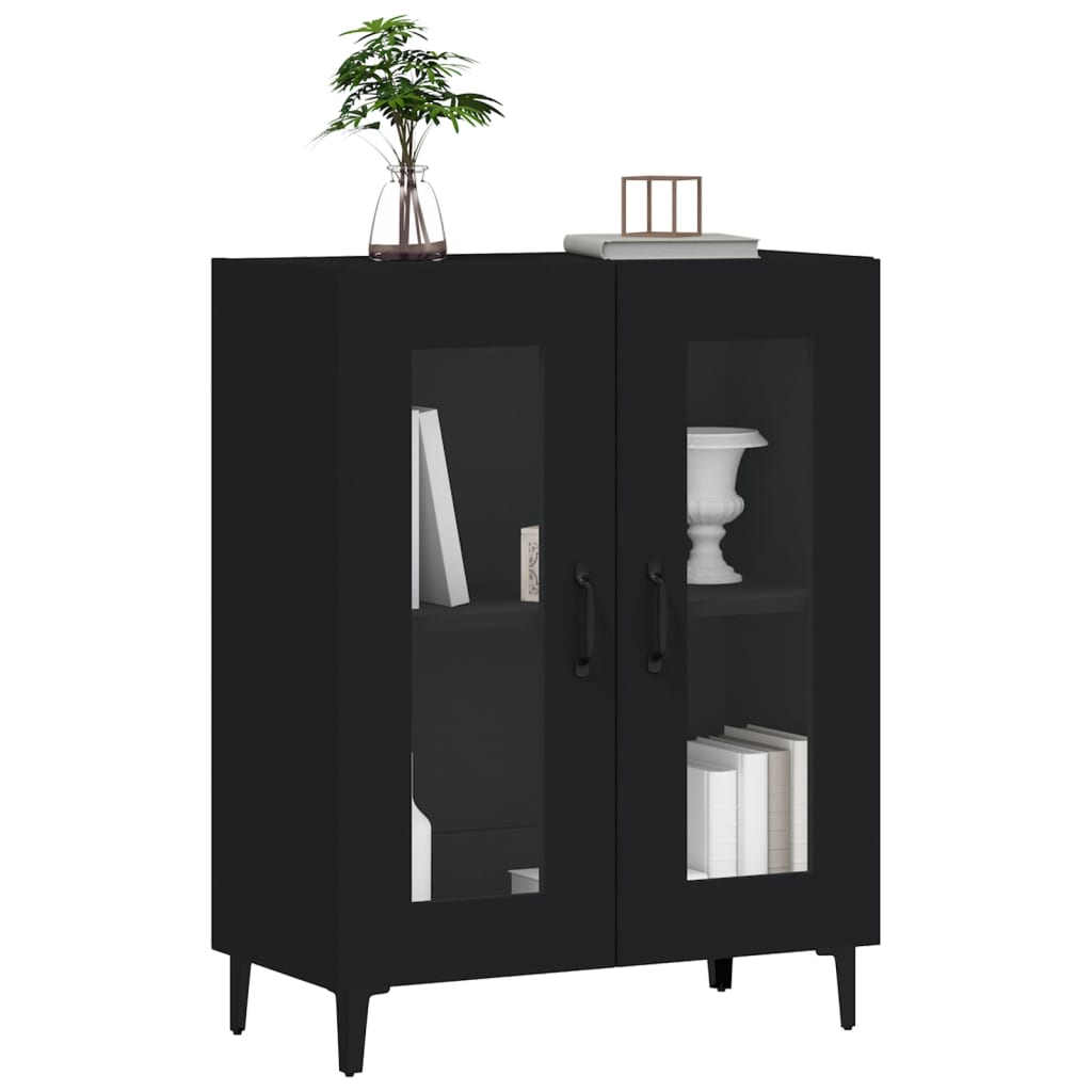 Dressoir 69,5X34X90 Cm Bewerkt Hout Zwart