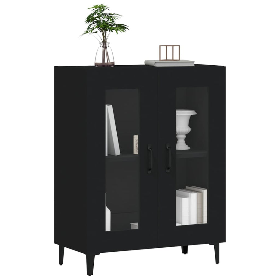 Dressoir 69,5X34X90 Cm Bewerkt Hout Zwart