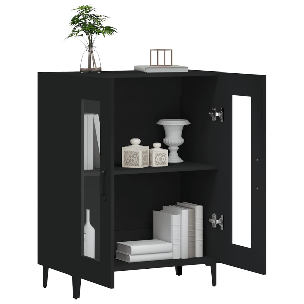 Dressoir 69,5X34X90 Cm Bewerkt Hout Zwart