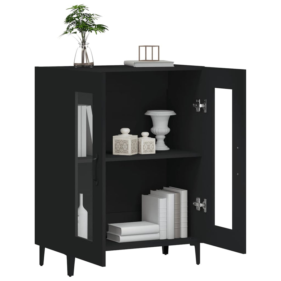 Dressoir 69,5X34X90 Cm Bewerkt Hout Zwart