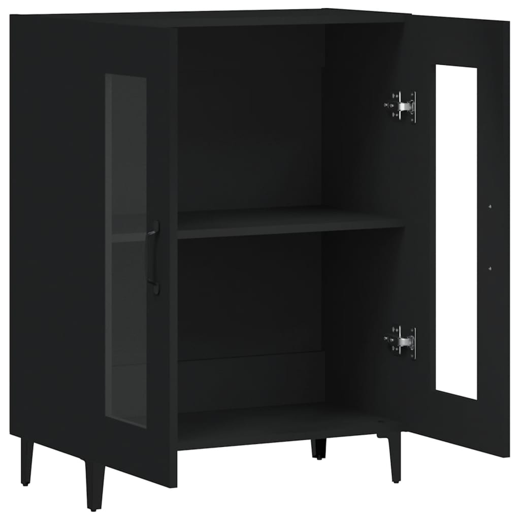 Dressoir 69,5X34X90 Cm Bewerkt Hout Zwart