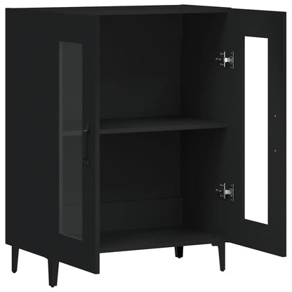 Dressoir 69,5X34X90 Cm Bewerkt Hout Zwart