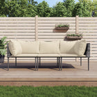 Loungeset 3-delig poly rattan grijs