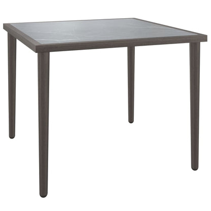 5-Delige Loungeset Met Kussens Poly Rattan Grijs