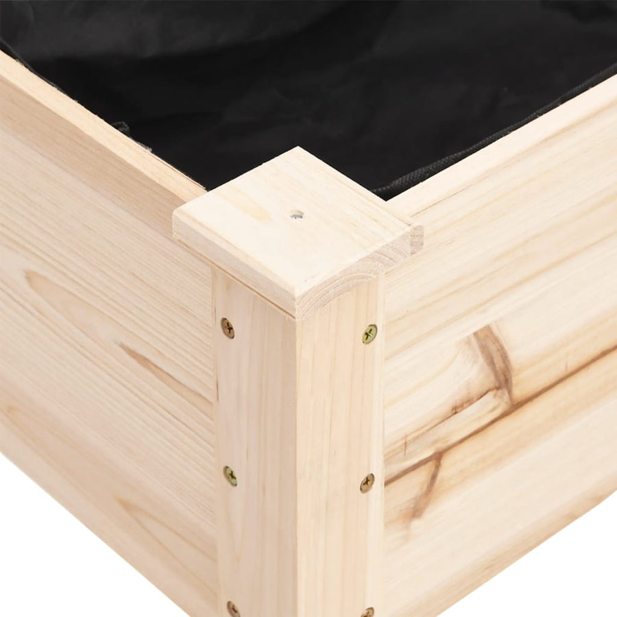 Plantenbak Op Wieltjes Massief Vurenhout 71 x 37 x 80 cm Naturel