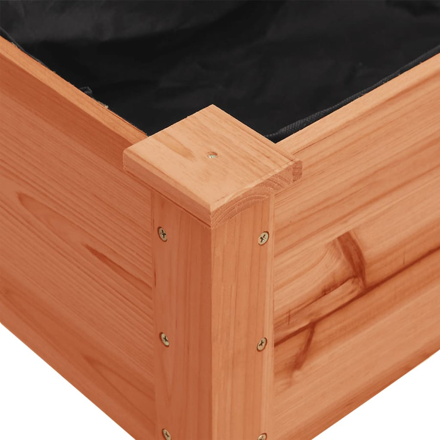 Plantenbak Op Wieltjes Massief Vurenhout 71 x 37 x 80 cm Bruin