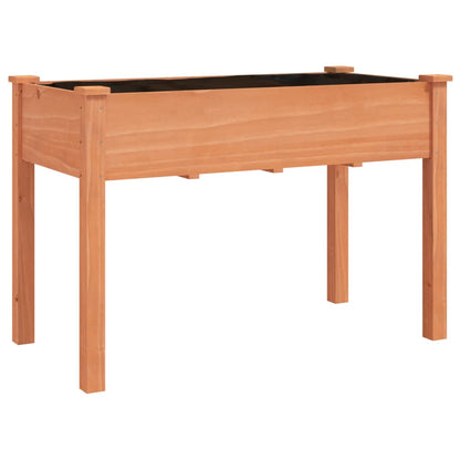 Plantenbak Op Wieltjes Massief Vurenhout 118 x 59 x 80 cm Bruin