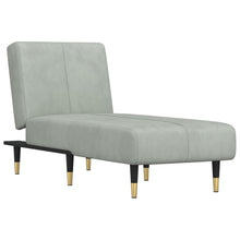 Chaise Longue Fluweel Lichtgrijs