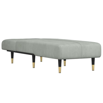 Chaise Longue Fluweel Lichtgrijs