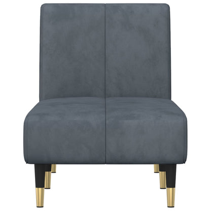 Chaise Longue Fluweel Donkergrijs