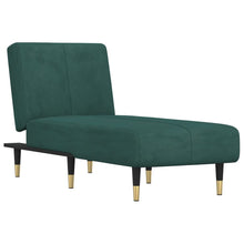 Chaise Longue Fluweel Donkergroen