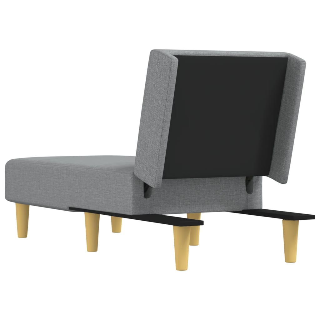 Chaise Longue Stof Lichtgrijs