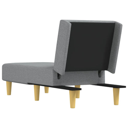 Chaise Longue Stof Lichtgrijs