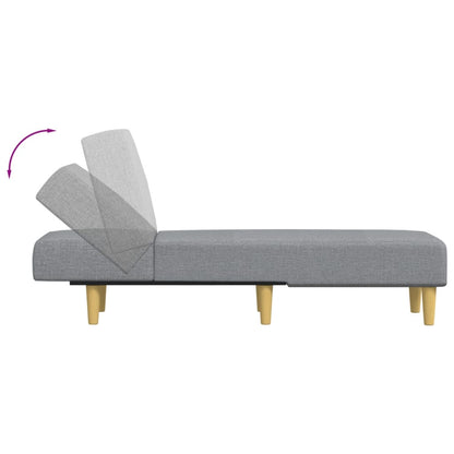 Chaise Longue Stof Lichtgrijs