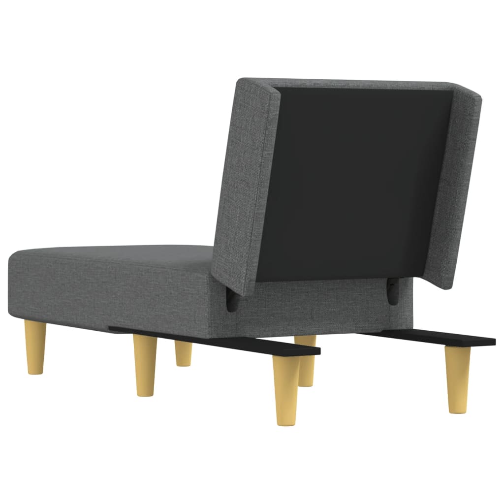Chaise Longue Stof Donkergrijs