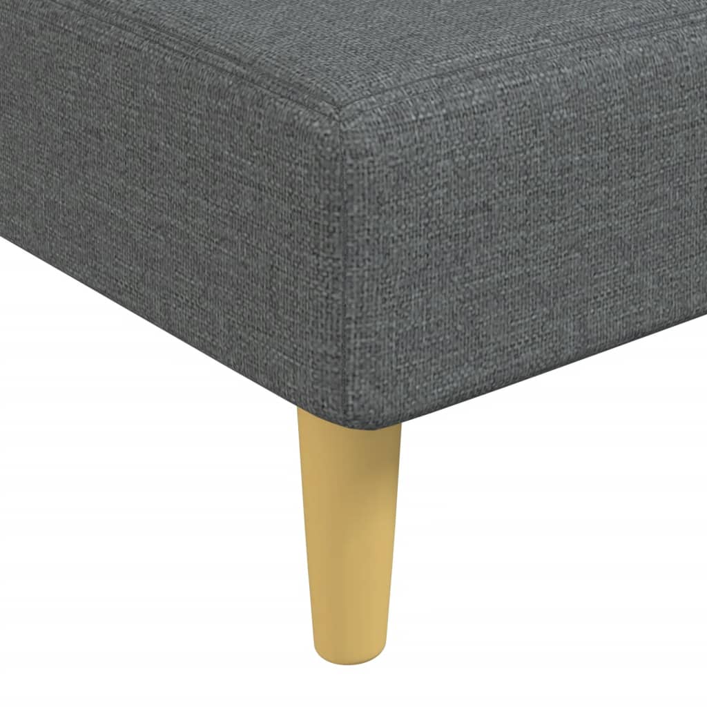 Chaise Longue Stof Donkergrijs