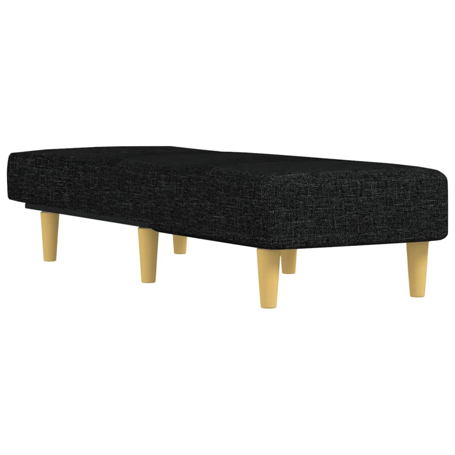 Chaise Longue Stof Zwart