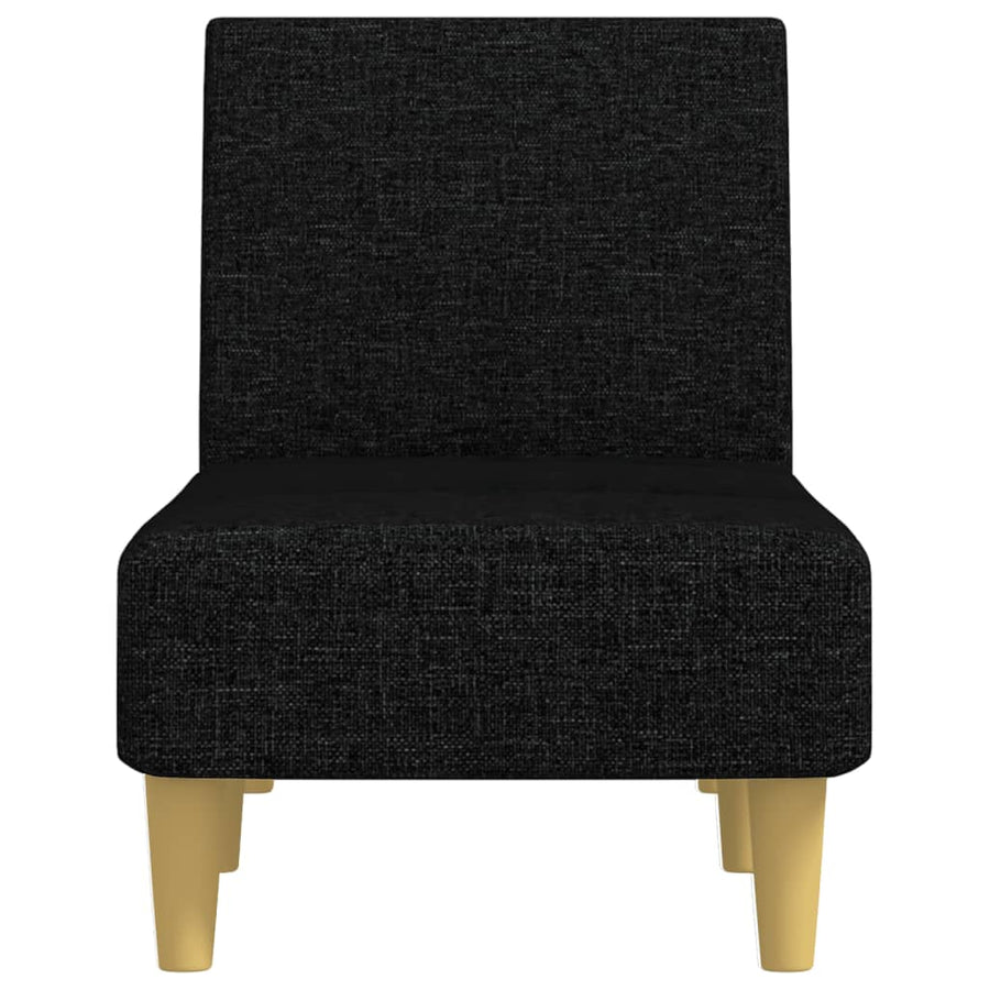 Chaise Longue Stof Zwart
