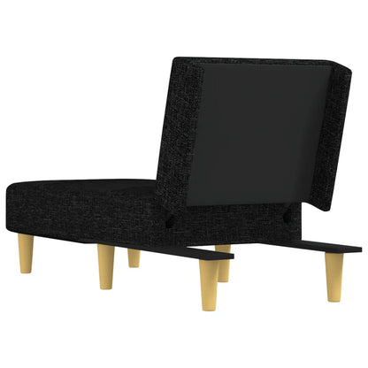 Chaise Longue Stof Zwart