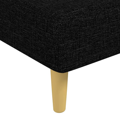 Chaise Longue Stof Zwart