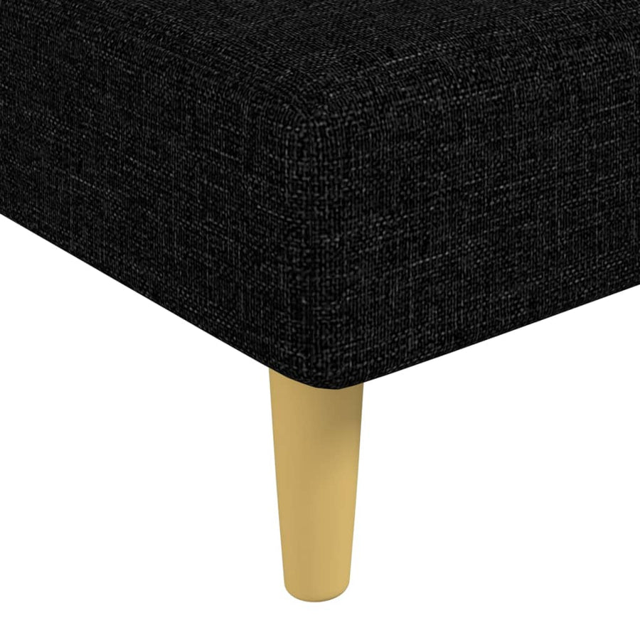 Chaise Longue Stof Zwart