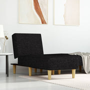 Chaise longue stof zwart 55x140x70 cm