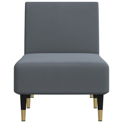 Chaise Longue Fluweel Donkergrijs