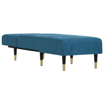 Chaise longue fluweel blauw Blauw