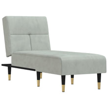 Chaise Longue Fluweel Lichtgrijs