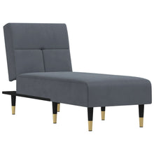 Chaise Longue Fluweel Donkergrijs