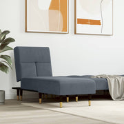 Chaise longue fluweel donkergrijs 55x140x70 cm