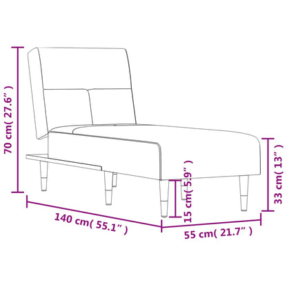 Chaise Longue Fluweel Donkergroen