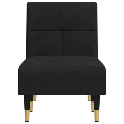 Chaise Longue Fluweel Zwart