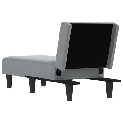 Chaise Longue Stof Lichtgrijs