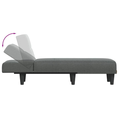 Chaise Longue Stof Donkergrijs