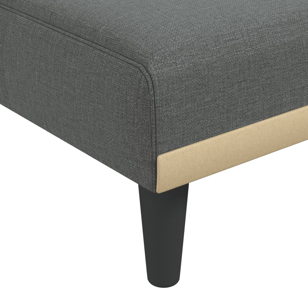 Chaise Longue Stof Donkergrijs