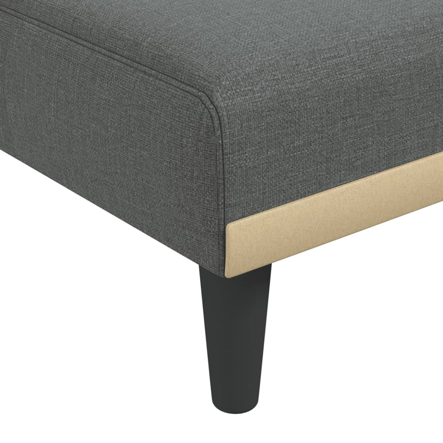 Chaise Longue Stof Donkergrijs
