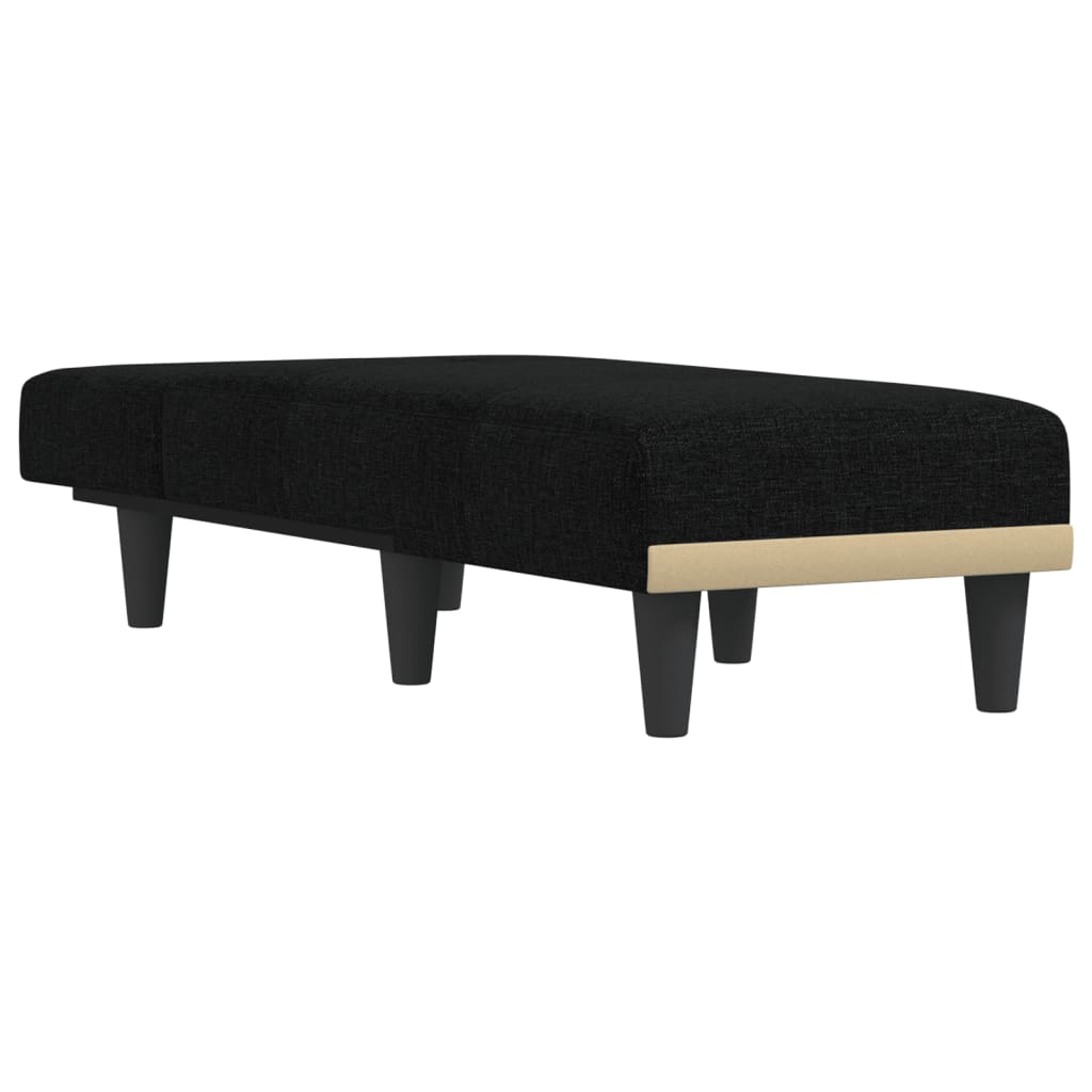 Chaise Longue Stof Zwart