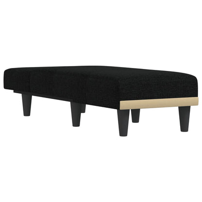 Chaise Longue Stof Zwart