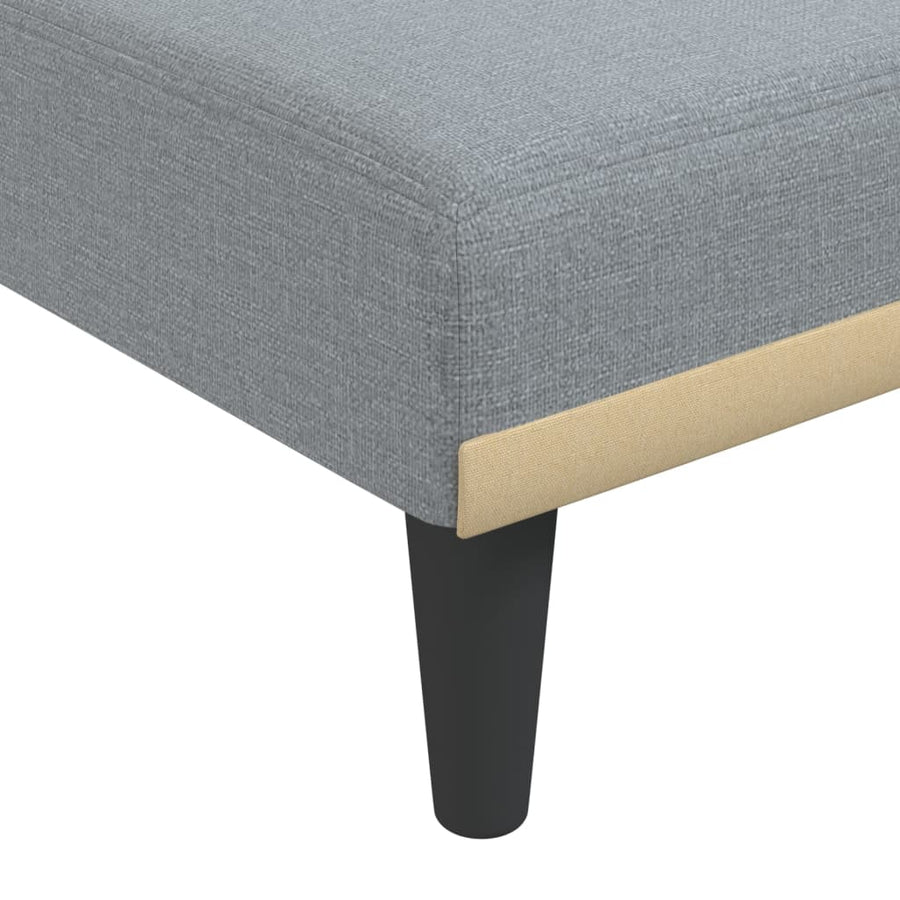 Chaise Longue Stof Lichtgrijs