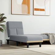 Chaise longue stof lichtgrijs 55x140x70 cm