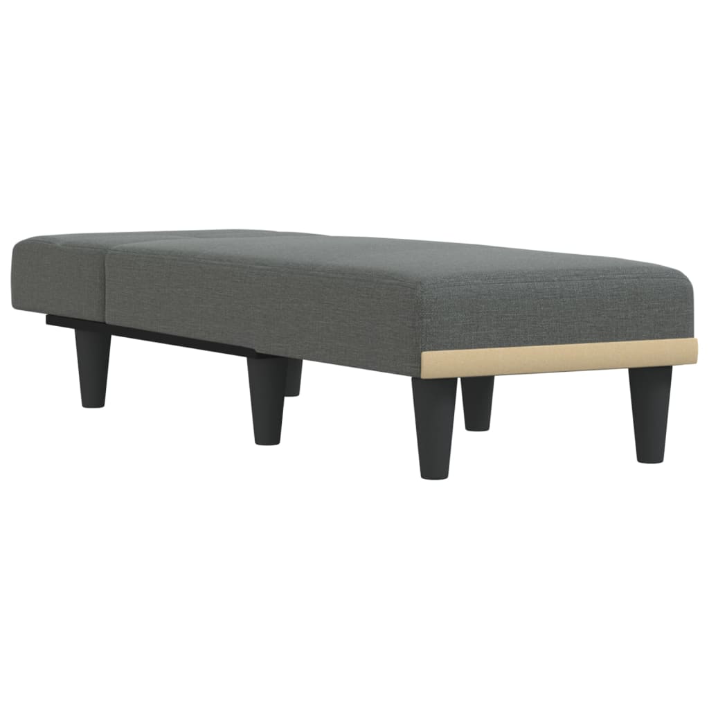 Chaise Longue Stof Donkergrijs