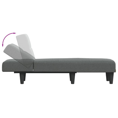 Chaise Longue Stof Donkergrijs