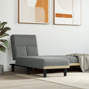 Chaise longue stof donkergrijs 55x140x70 cm
