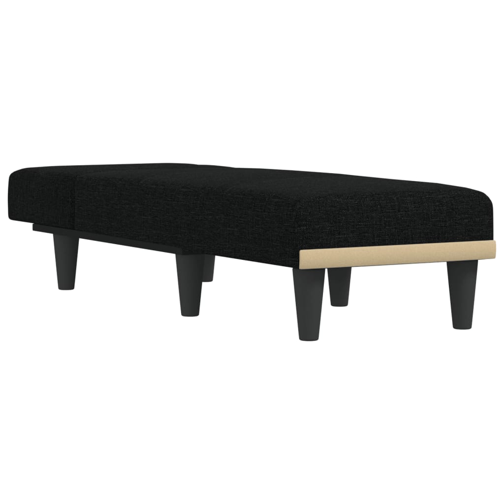 Chaise Longue Stof Zwart